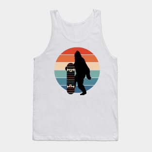 Bigfoot Funny Bigfoot Skateboard Tank Top